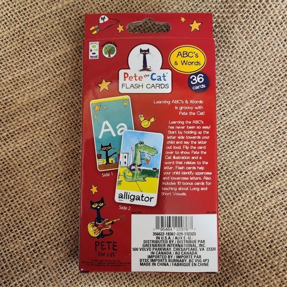 Pete the Cat ABC flash cards NWT - Picture 7 of 10